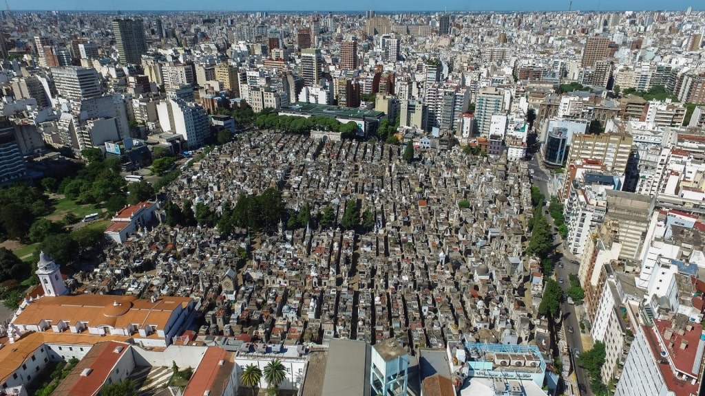 Skyline of Recoleta with cemetery