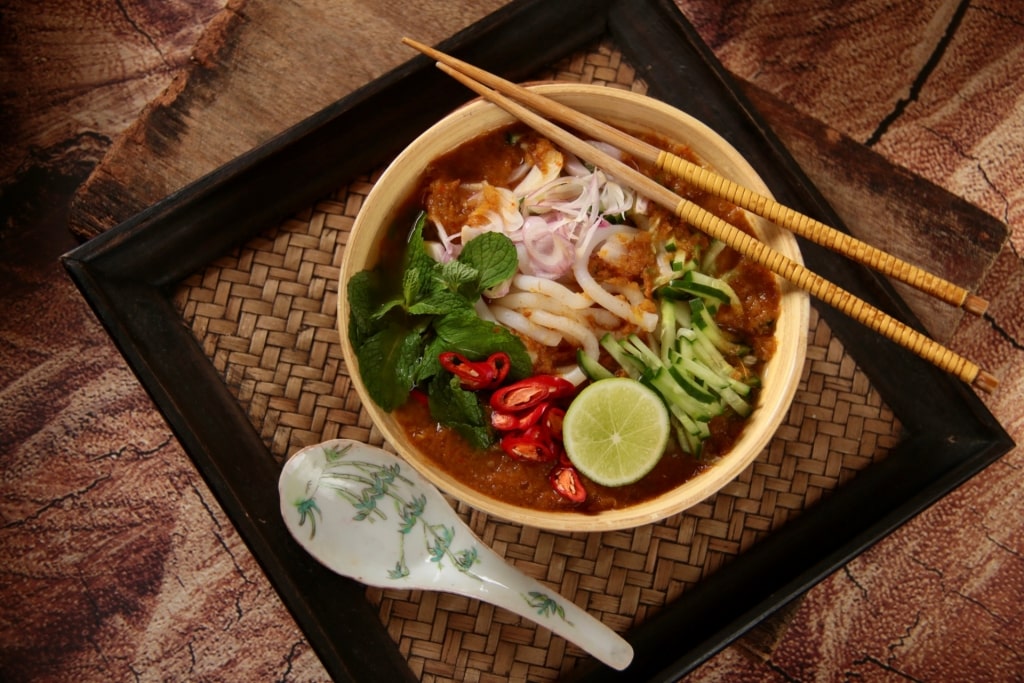 Bowl of asam laksa