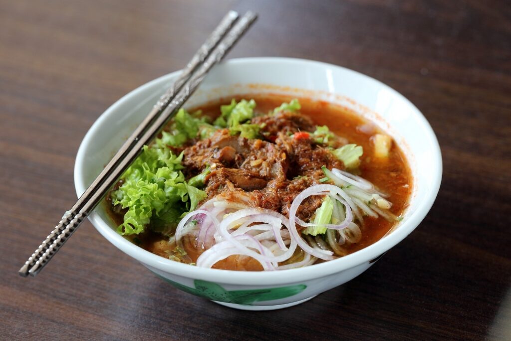 Bowl of asam laksa