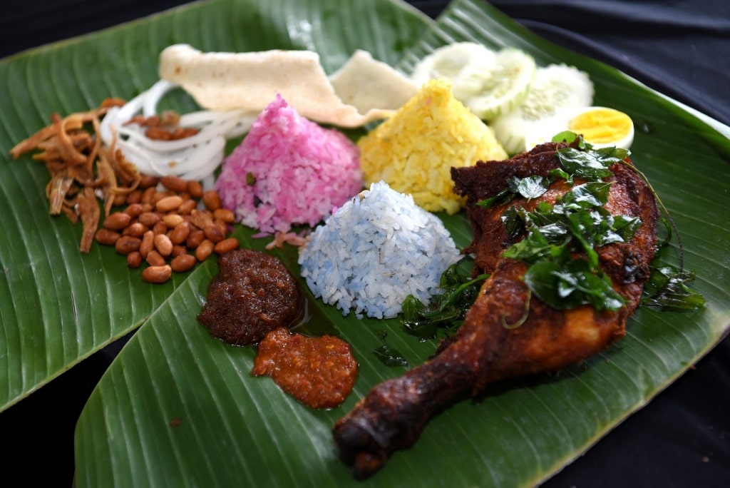 Nasi lemak with chicken