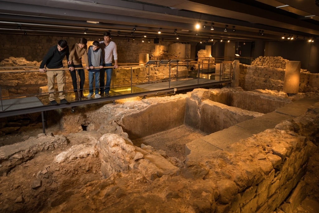 Excavated ruins in Museum of the History of Barcelona