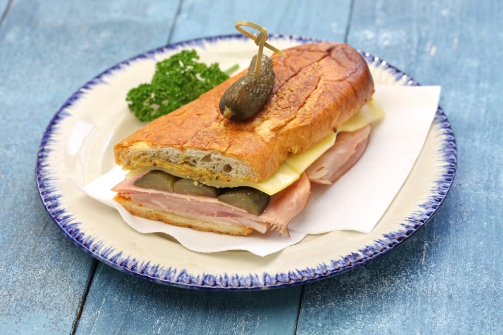 Cuban sandwich on a plate