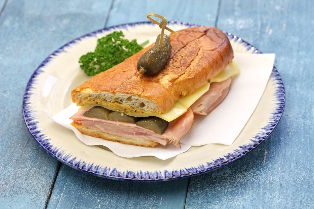 Cuban sandwich on a plate