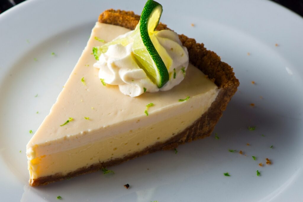 Slice of decadent Key Lime Pie