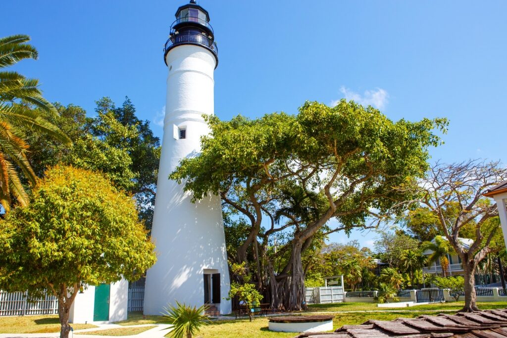 Lush landscape of the Key West Lighthouse