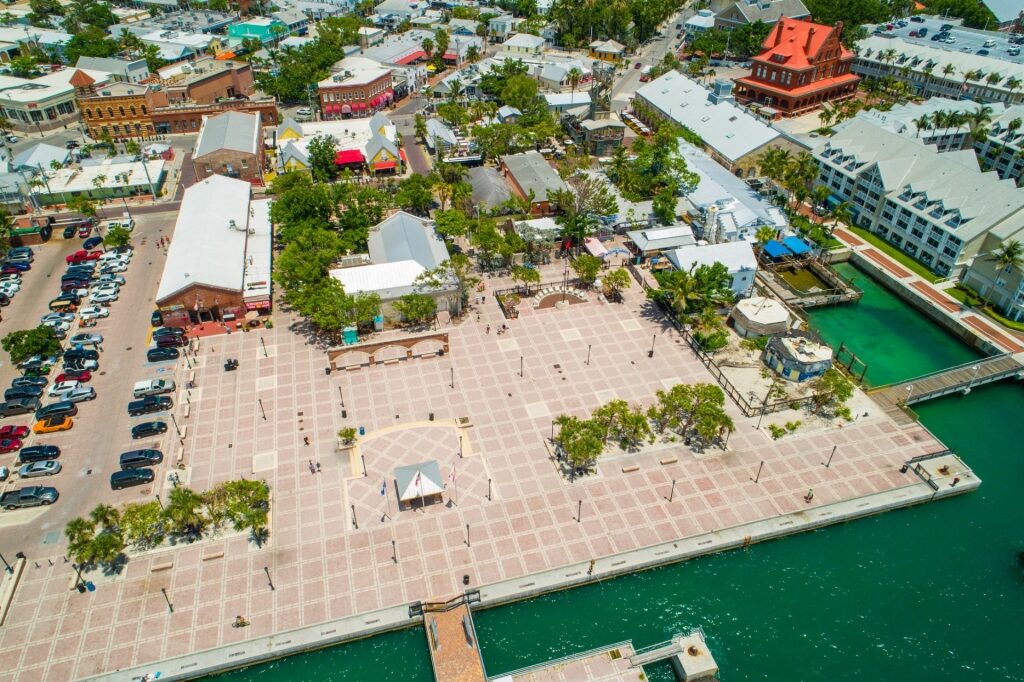 Aerial view of the world famous Mallory Square