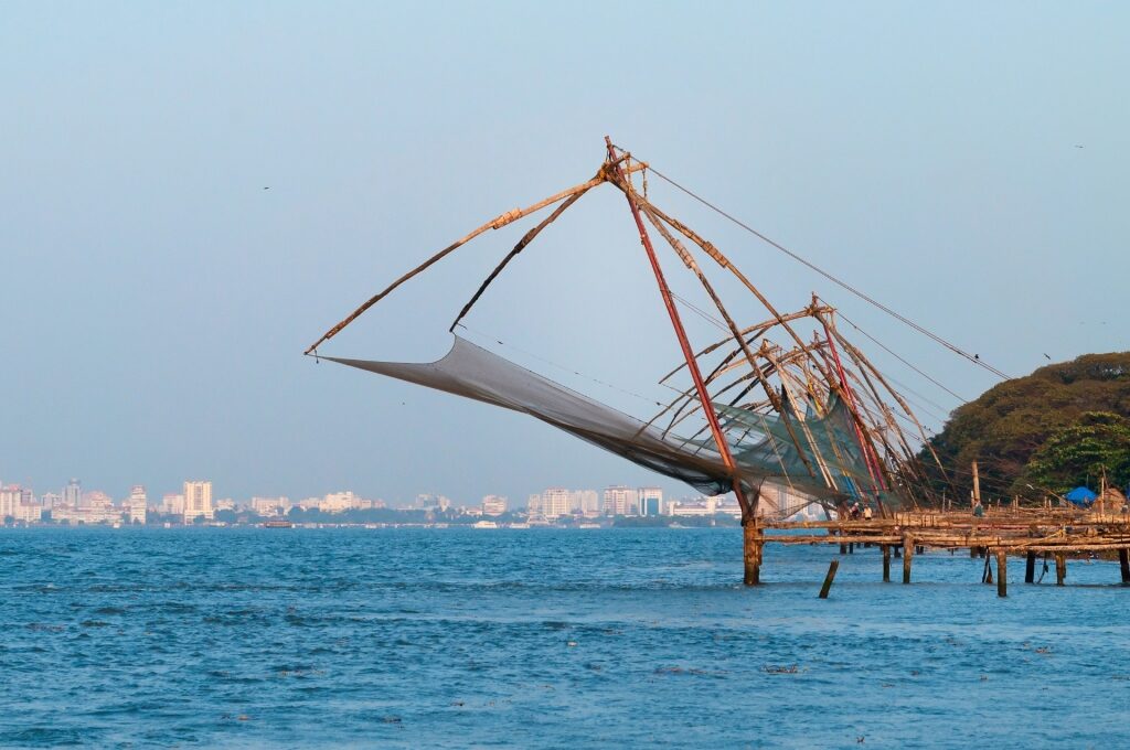 Visit the Chinese Fishing Nets, one of the best things to do in Kochi