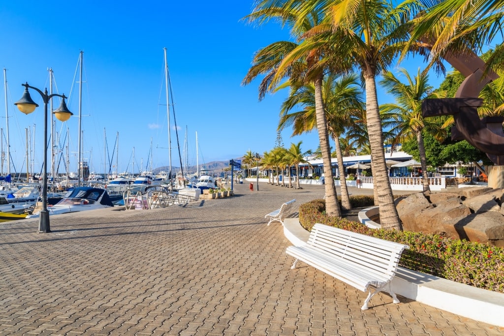 Street view of Puerto Calero Marina