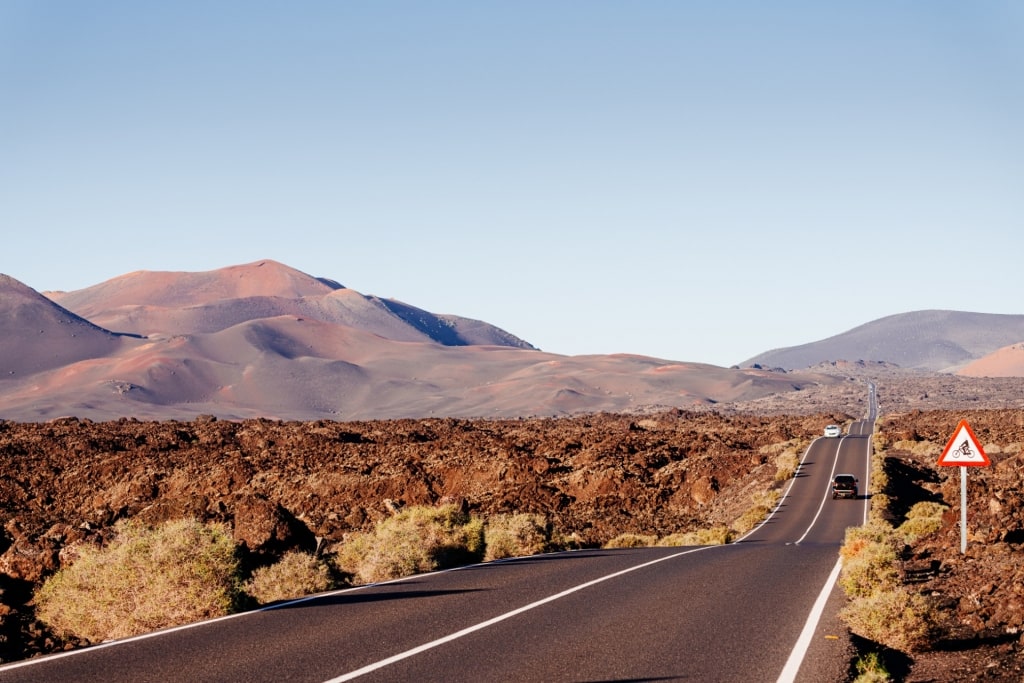 Drive down Ruta de las Volcanes, one of the best things to do in Lanzarote