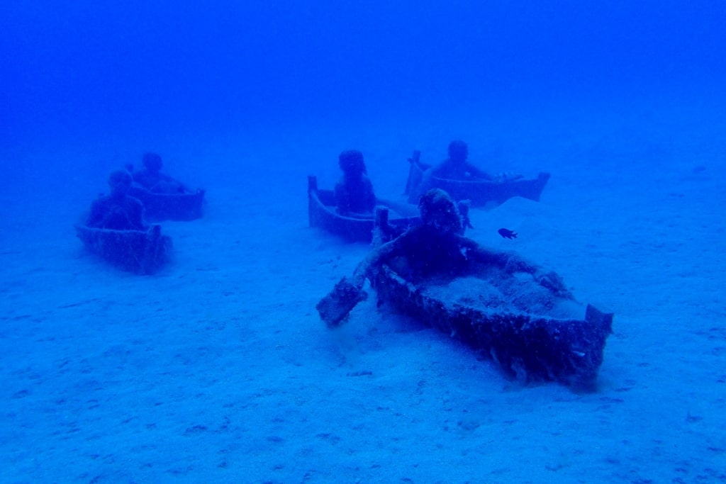 Statues at the Underwater Atlantic Museum