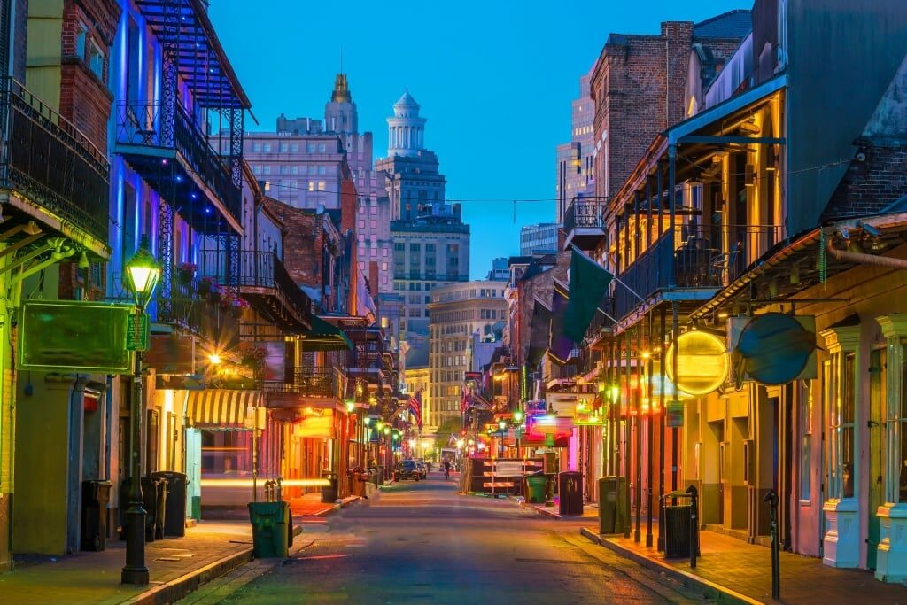 Visit Bourbon Street, one of the best things to do in New Orleans French Quarter