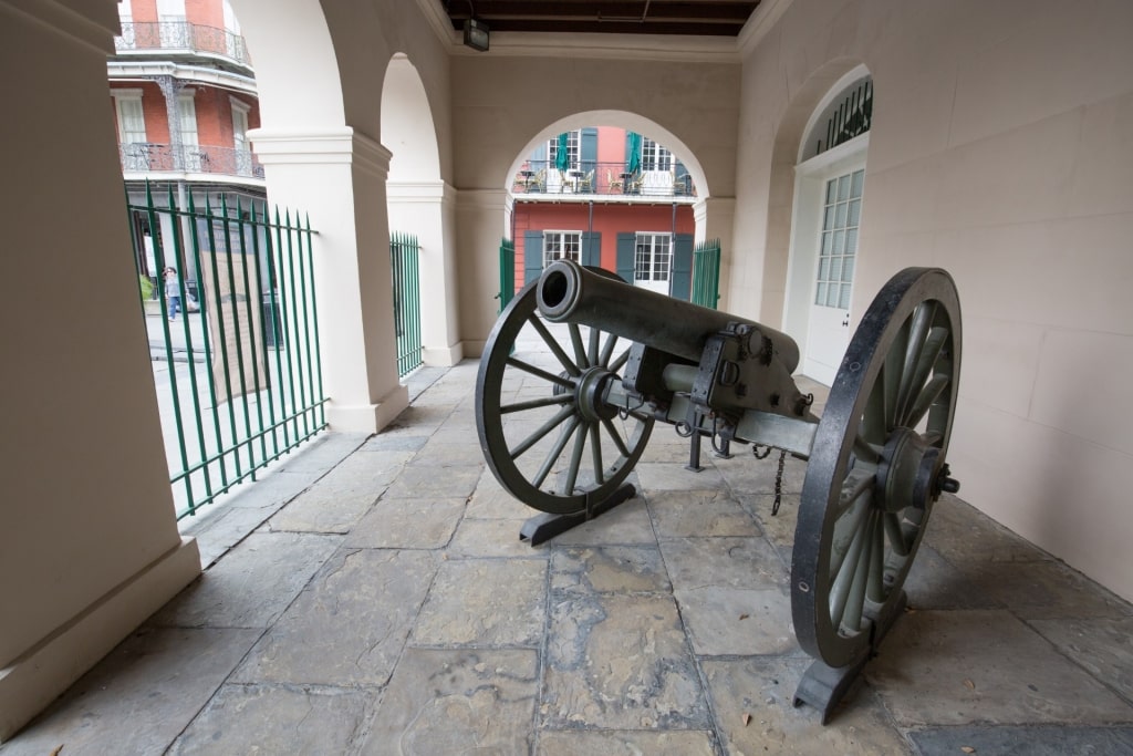 Cannon inside Cabildo Museum