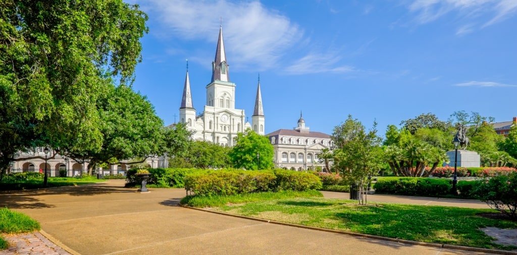 Lush landscape of Jackson Square