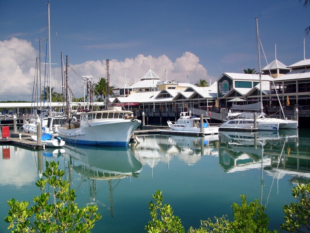 Boats in Port Douglas waterfront