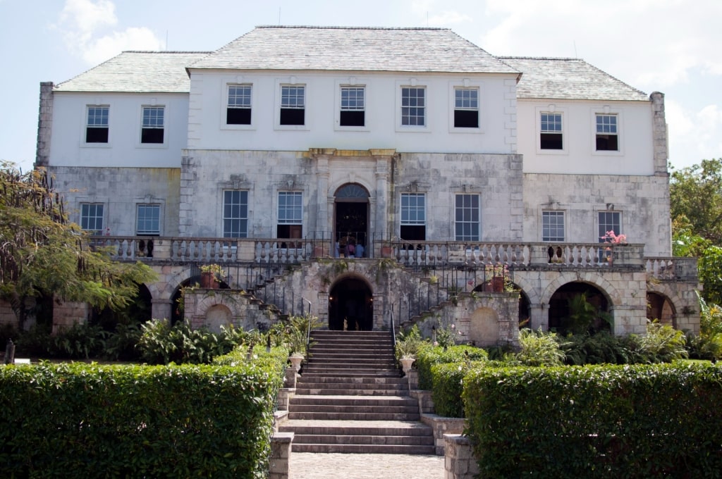 Exterior of historic Rose Hall