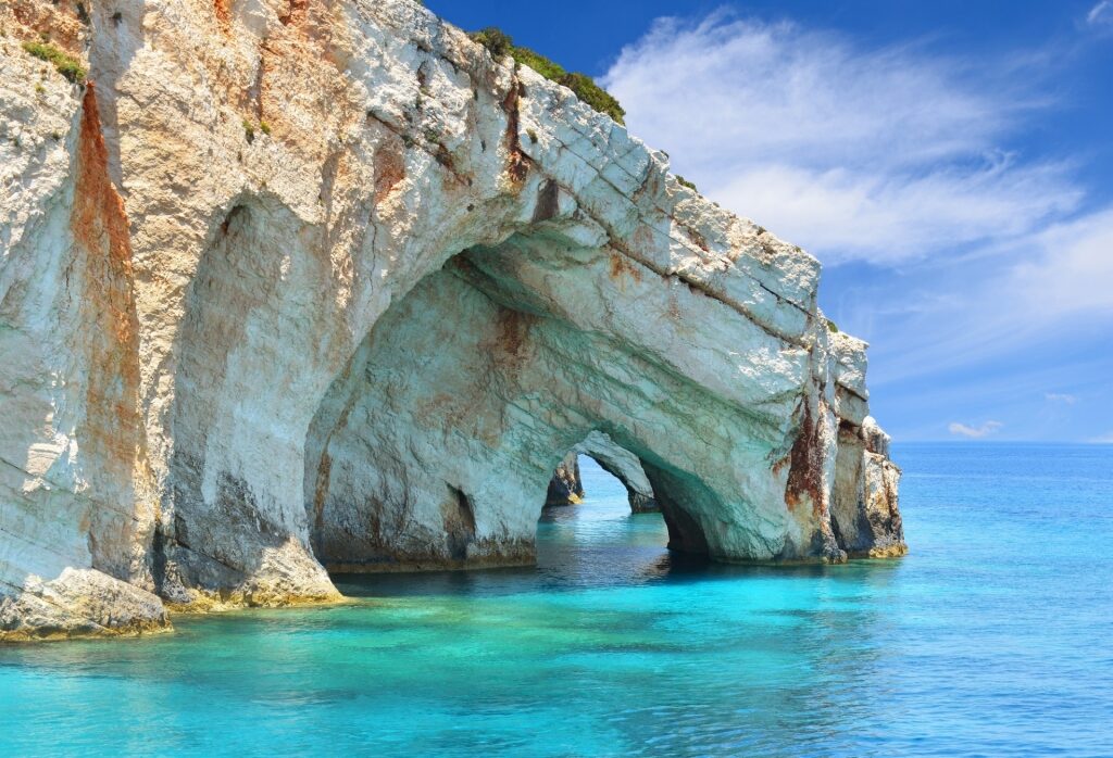 Beautiful rock formation of the Blue Caves