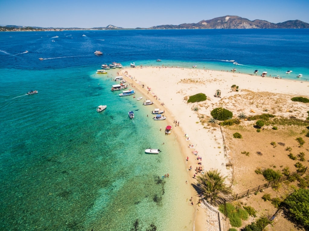 Sandy beach in National Marine Park of Zakynthos