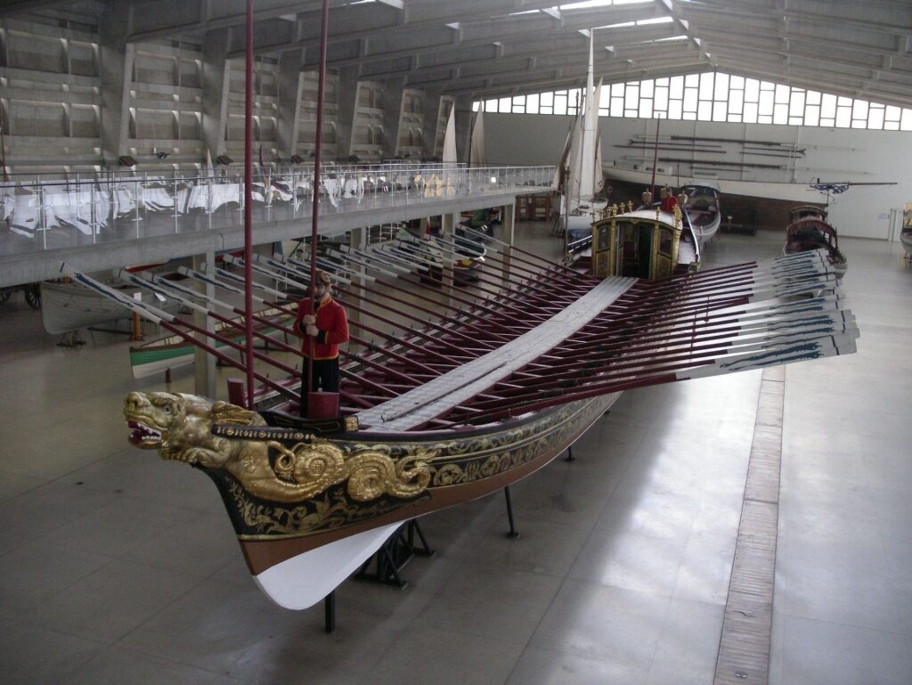 Royal Yachts inside the Museu de Marinha, Lisbon