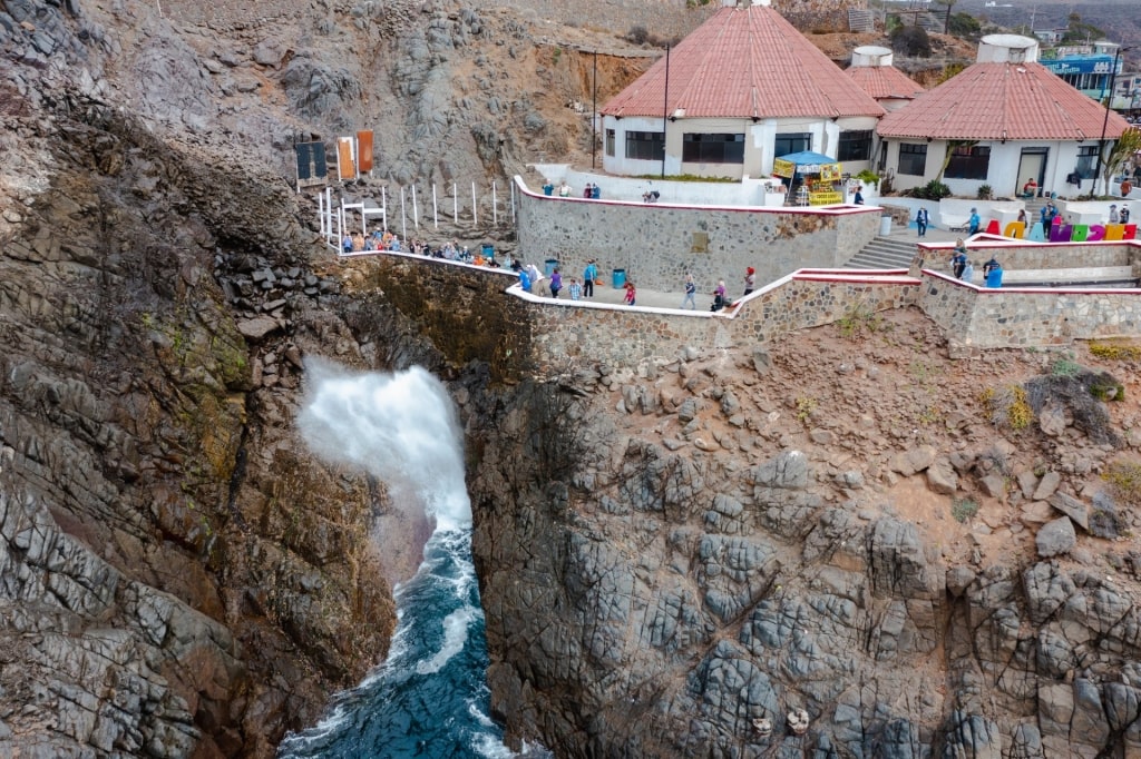 Famous blowhole of La Bufadora