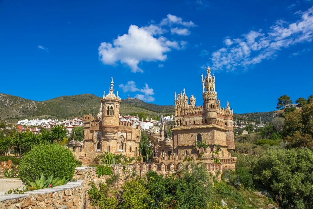 Lush landscape of Colomares Monument Castle, Malaga