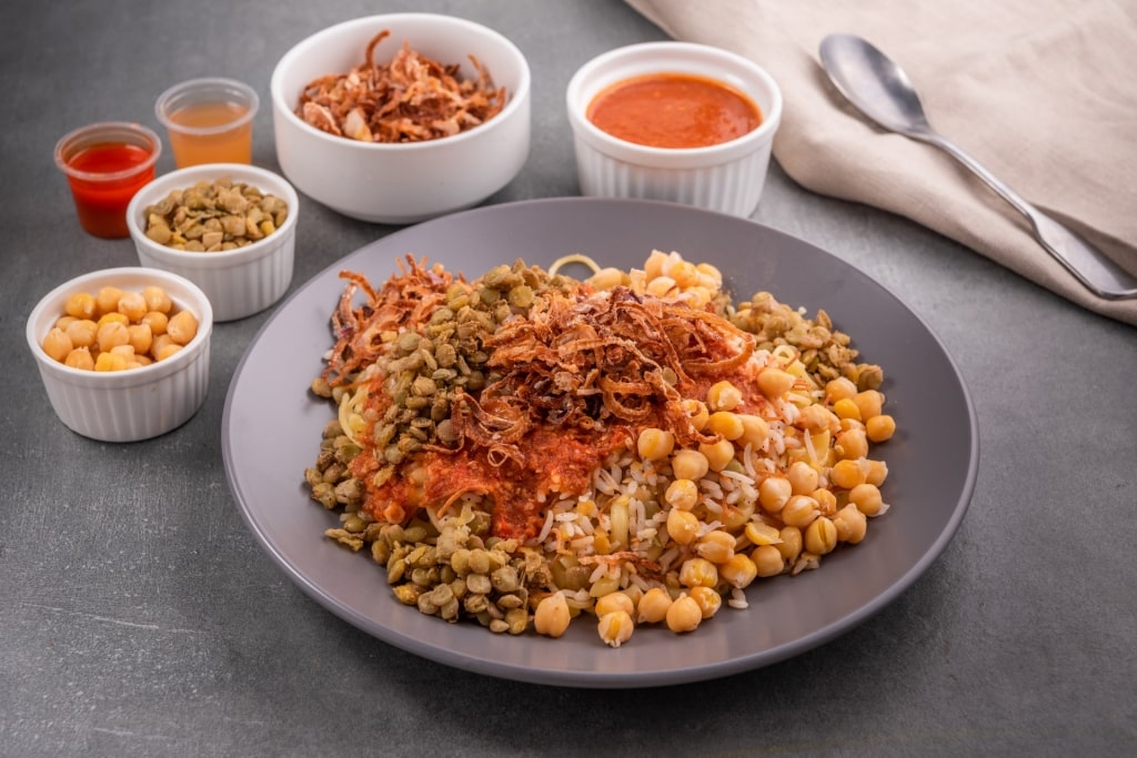 Savory plate of kushari