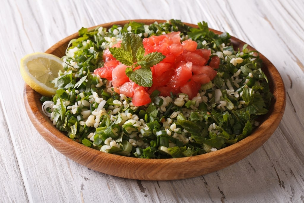 Tabbouleh, one of the best Egyptian food to try