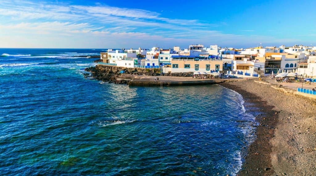 Rocky waterfront of El Cotillo village