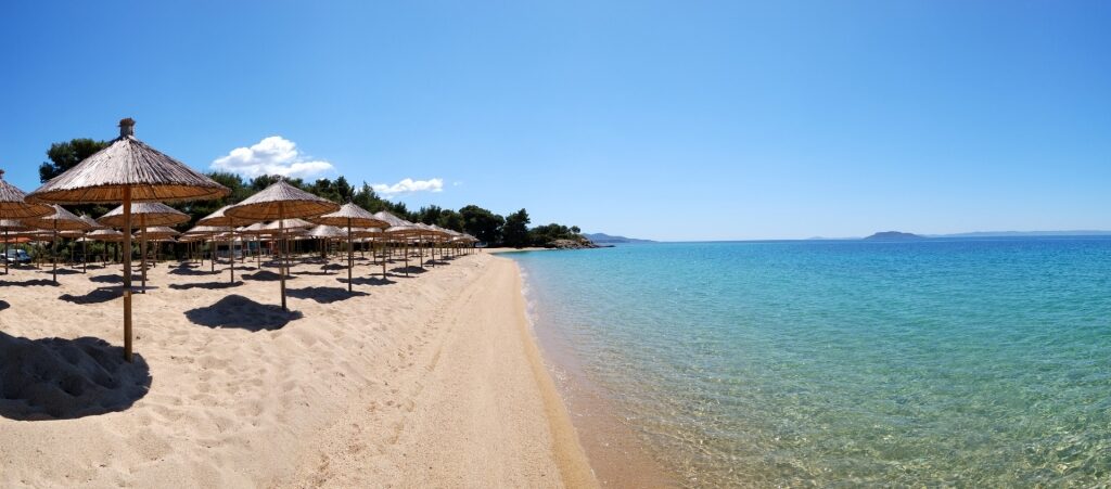 Clear water of Agios Mamas Beach, Halkidiki