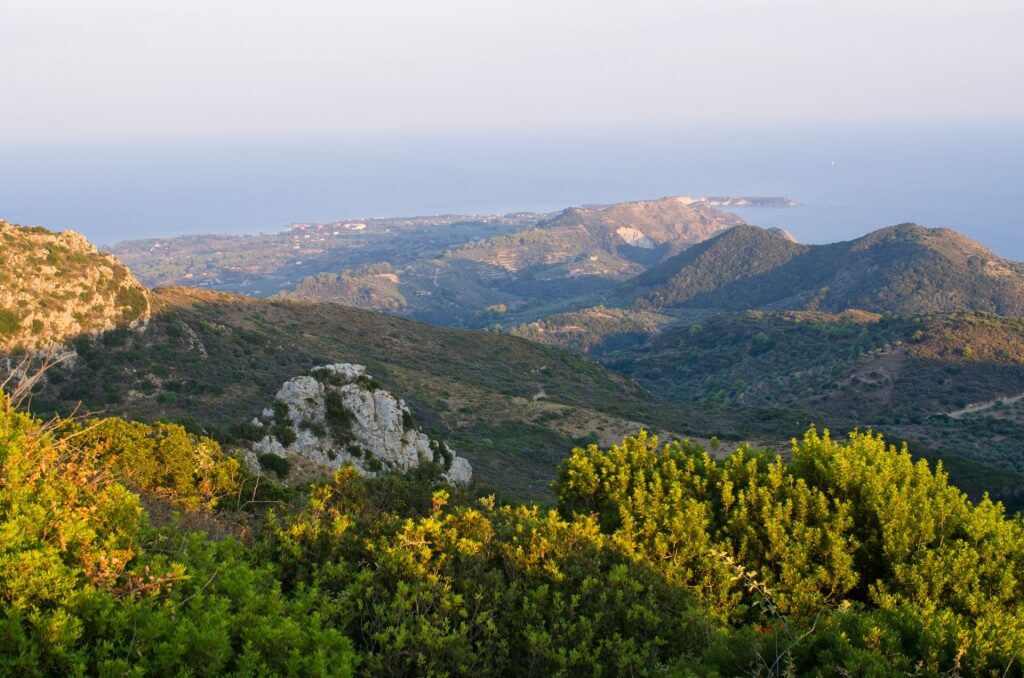 Lush view from Mountain Skopos, Zakynthos