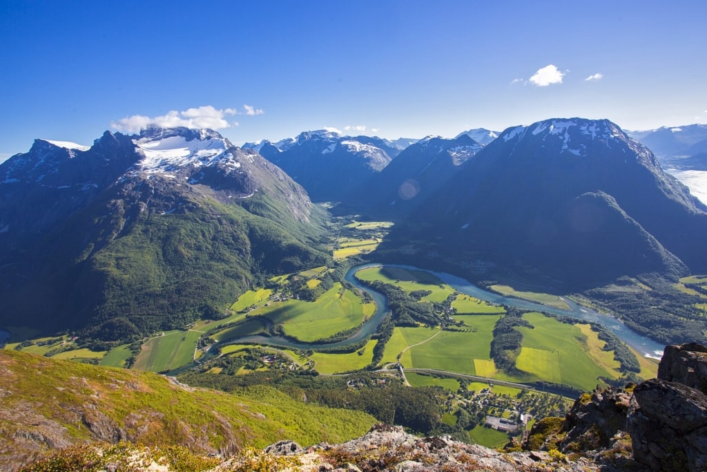 Scenic landscape of Romsdalseggen, Molde