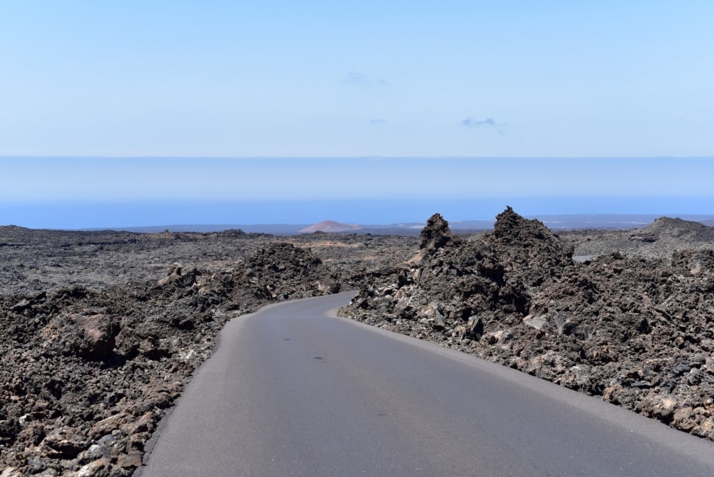 Trail in Timanfaya National Park, Lanzarote