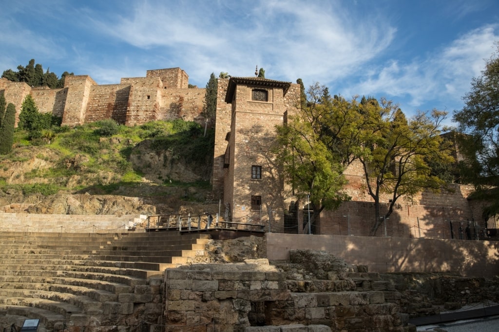 Lush landscape of Alcazaba Palace