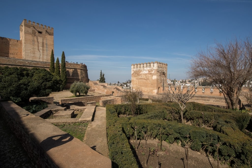 Lush landscape of Alhambra Palace