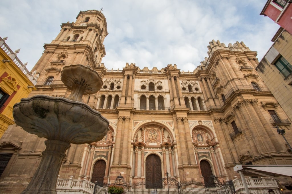 Beautiful architecture of Malaga Cathedral