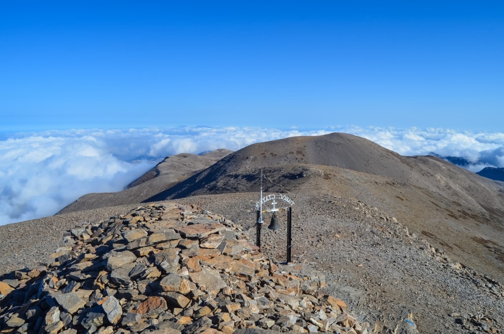 View of the clouds from Mount Ida, Crete