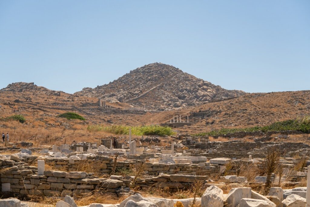 Scenic landscape of Mount Kynthos, Delos