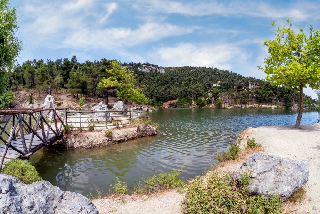 Calm waters of Lake Beletsi, Athens