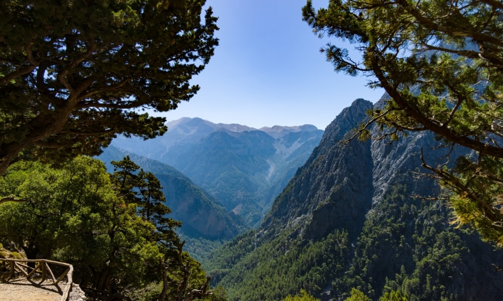 View while hiking White Mountains, Chania