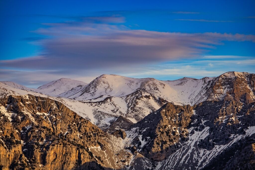 Snow-capped White Mountains in Chania