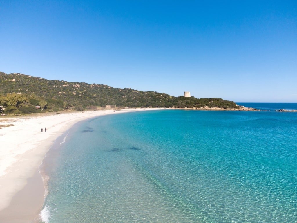 Calm waters of Cala Pira Beach