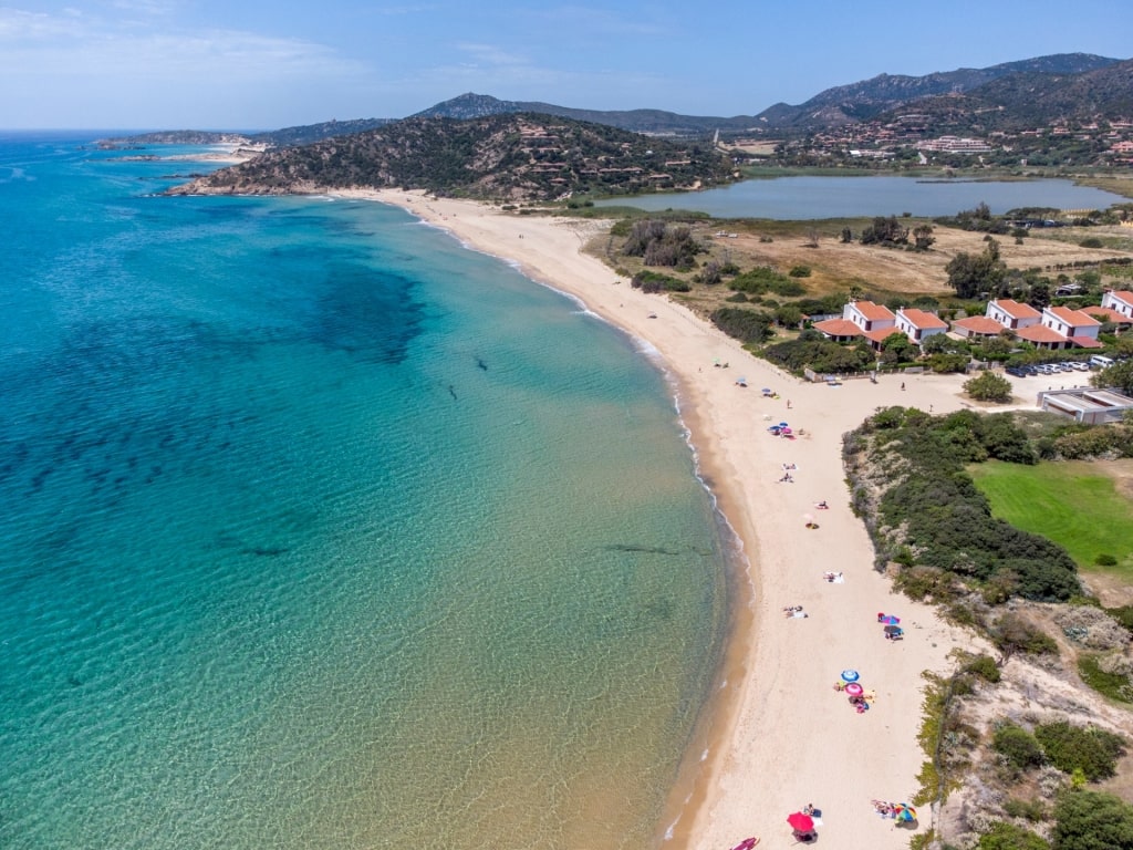 Long stretch of sands of Sa Colonia Beach