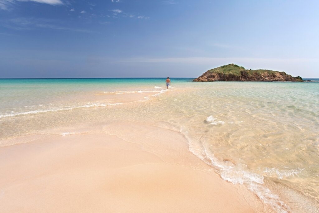 Soft sands of Su Giudeu Beach