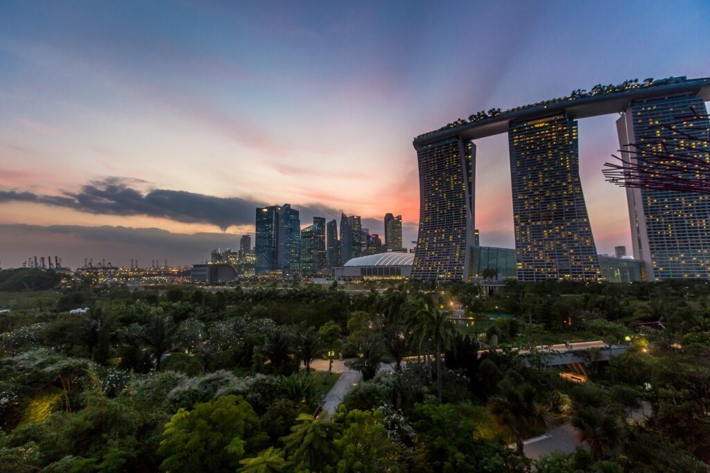 Beautiful skyline of Singapore