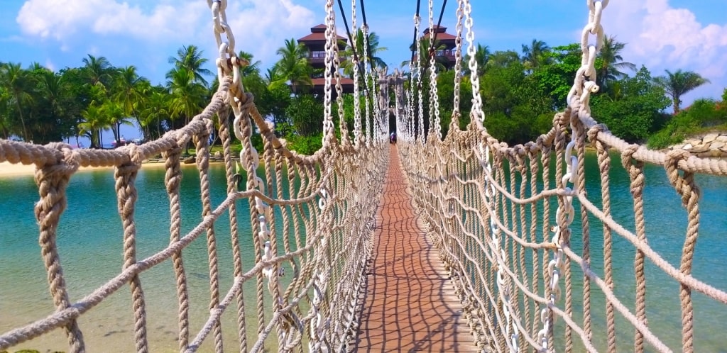 View from the bridge in Palawan Beach