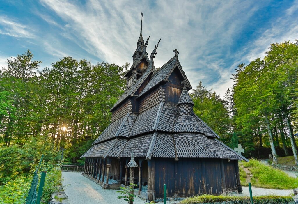 Historic site of the Fantoft Stave Church