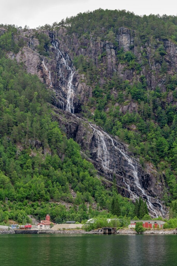 Majestic landscape of Kvernhusfossen Waterfall