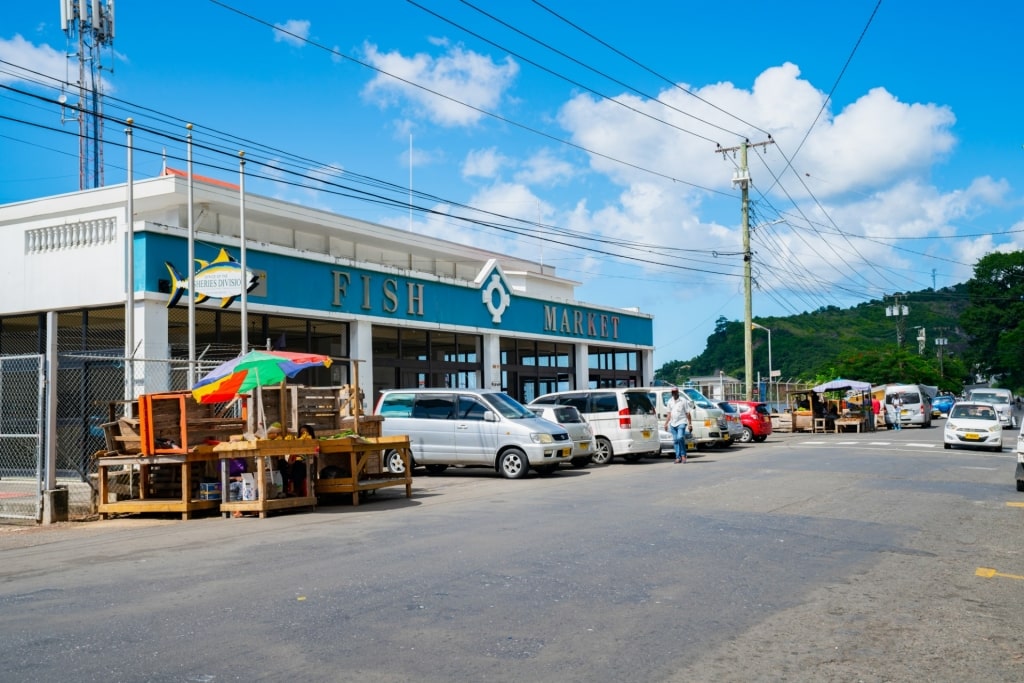 View outside the Fish Market in Grenada