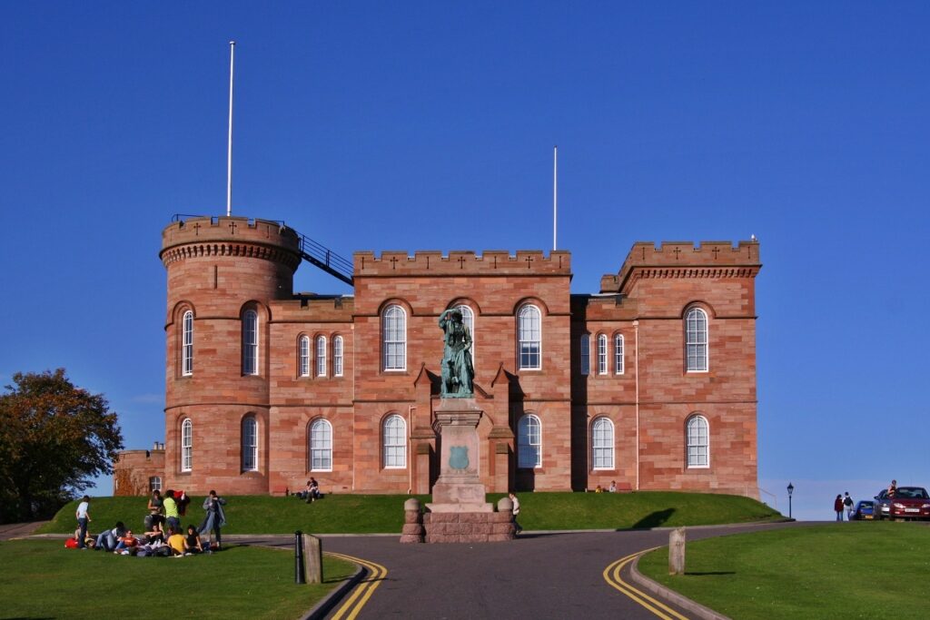 Pathway leading to the majestic Inverness Castle