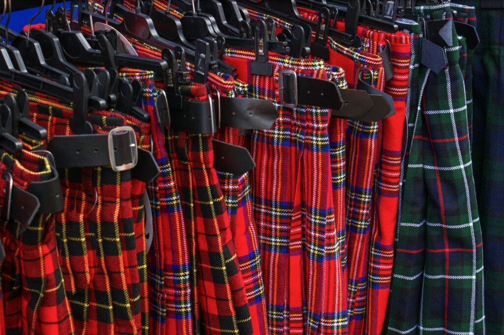 Kilt at a store in Scotland