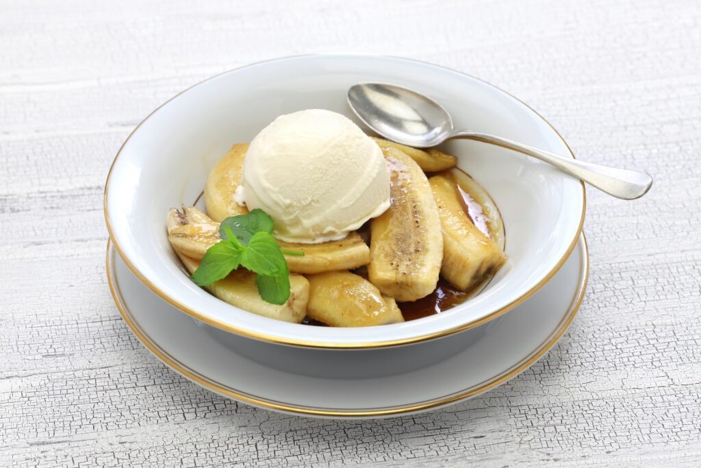 Sweet Bananas Foster in a bowl